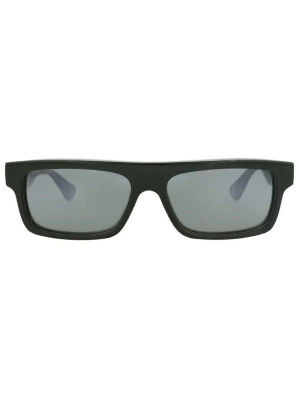 New Gucci Mens Square/Rectangle Green Green Silver Fashion Designer Sunglasses